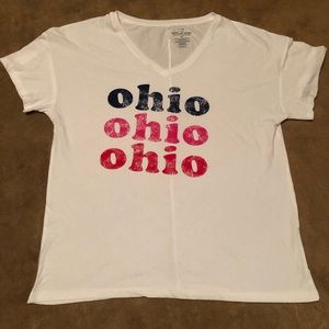 Ohio women’s v-neck shirt white XL